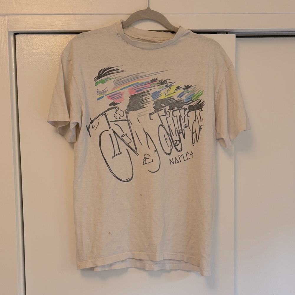 Vintage Naples cycling tee - thrashed